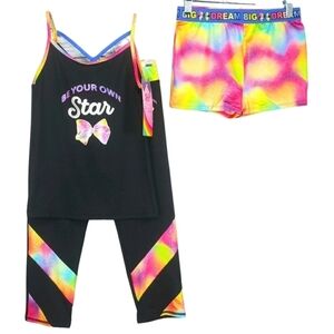 Freestyle Girls Gymnastic Dance Set Youth 10 12 L Tie Dye Athletic Yoga Gym 3